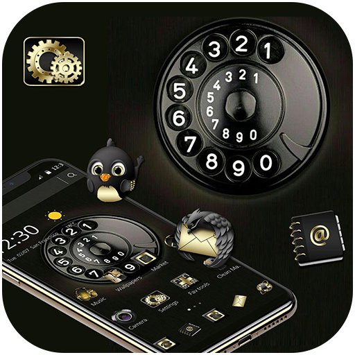 Black Business Delicate Telephone Theme icon