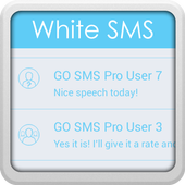 White for GO SMS icon