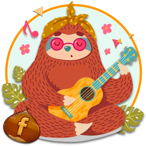 Cute Guitar Sloth Themes HD Wallpapers 3D icons icon