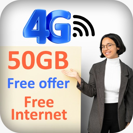 Free Internet 50GB, Free Wifi : Free MB 3G 4G 5G icon