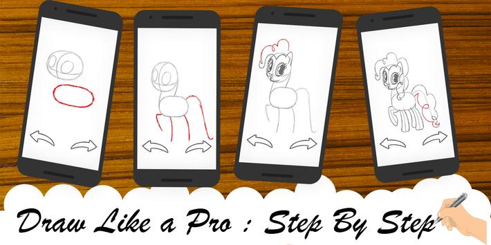 ♞ Draw Пони: Unicorn лошадь скриншот 1