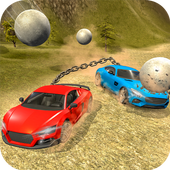 Chained Cars VS Rolling Ball - Offroad Racing Game icon