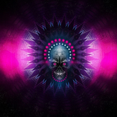 Neon Tech Skull 3D Themes Wallpapers icon