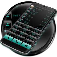 Dialer theme Gloss Black Green