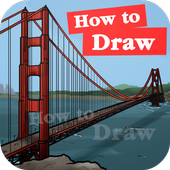 How to Draw Golden Gate Bridge icon