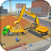 Crane Excavator Driving Sim City Construction 2018