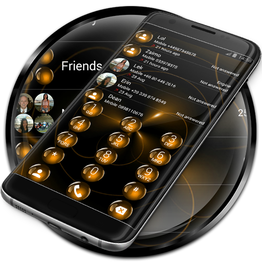 ikon Dialer Theme Spheres Orange