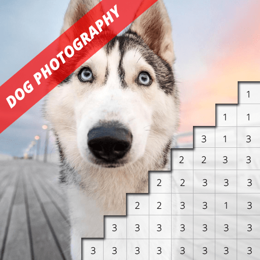 Dog Photography Pixel Coloring By Number icon