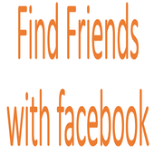 Find friends with facebook icon
