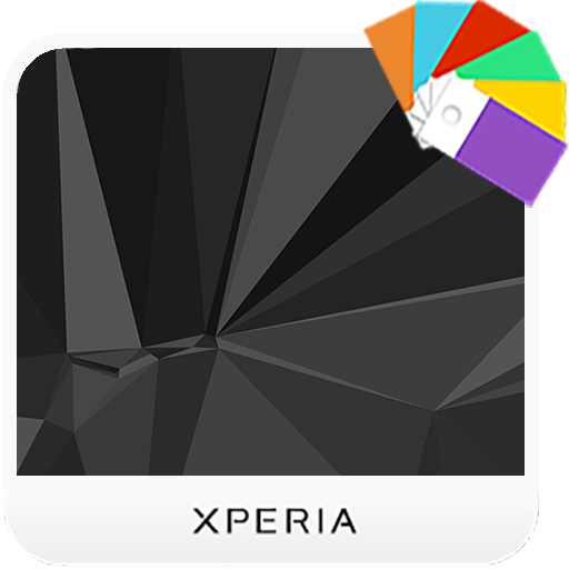 Dark Polygon Xperia Theme icon