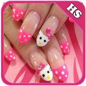 Nail Art Hello Kitty Design