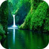 Beautiful Waterfall Wallpaper أيقونة
