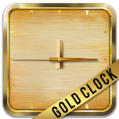 Neon Gold Square Clock icon