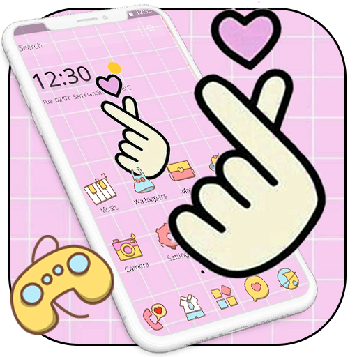 Pink Finger Love Romantic Theme icon