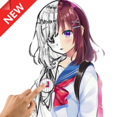 High School Cute Sexy Girl Anime - Color By Number icon