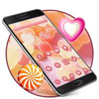 Lollipop and marshmallow pink candy wallpaper