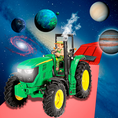 Galaxy Farming Tractor : Space Racing Game icon