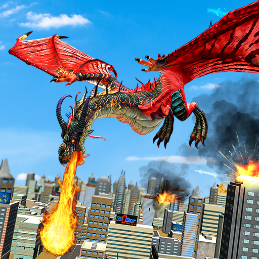 US Flying Dragon Sim 3D : Dragon City Attack 3D icon