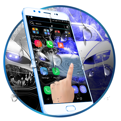 Blue Car Water Ripple LiveWallpaper icon
