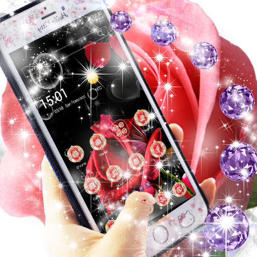 Valentine's Day Red Rose Diamond Theme icon