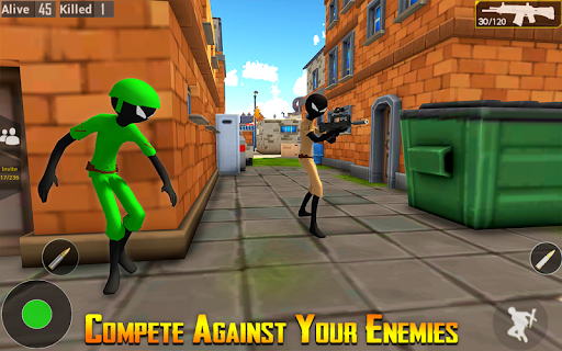Green Stickman Royale Battle: FPS Shooting screenshot 11