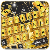 Luxury Gold Zipper Keyboard Theme icon