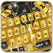 Luxury Gold Zipper Keyboard Theme