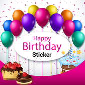 Birthday WAStickers Pack أيقونة