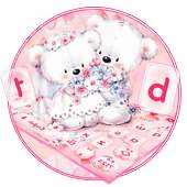 Clavier Couple Teddy Rose Mignon