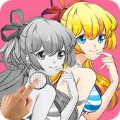 Girly Anime Sexy Bikini Pixel Art Color By Number