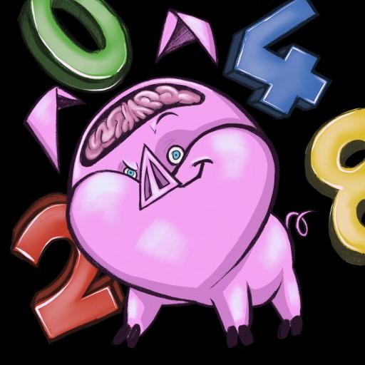 Brain Training Puzzle - PIG Tails 2048 icon