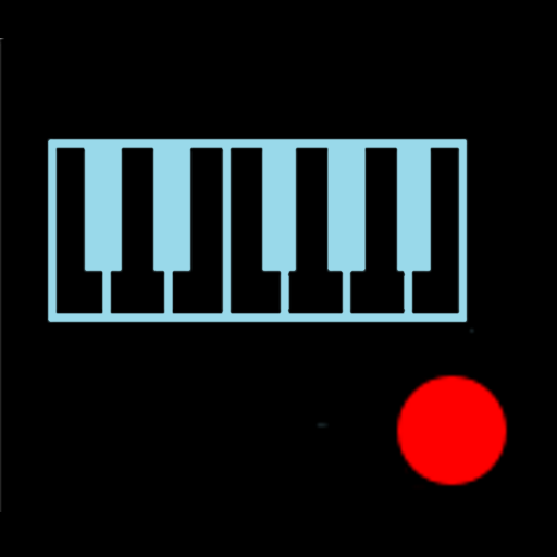 Simple piano with recorder icon