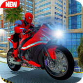 World Superhero Stunts motorBike Racing Games 2019 icon