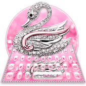 بينك الماس سوان لوحة المفاتيح أيقونة