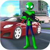 Power Spider Stickman Hero: Rope Vice Town Crime icon