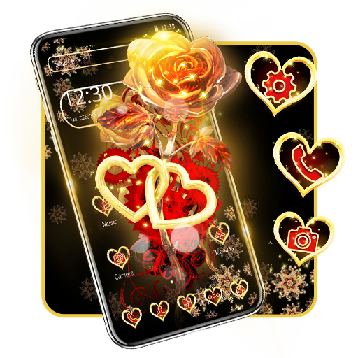 Red Gold Shiny Rose Theme icon