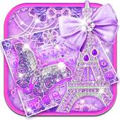 Purple Paris Butterfly Keyboard on 9Apps