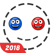 Red Ball And Blue Ball - Physic Love Balls Connect icon