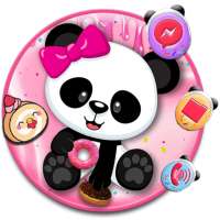 Cute, Panda, Donutथीम HD वॉलपेपर 3D आइकन on 9Apps