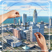Helm VR Fly City 3D icon