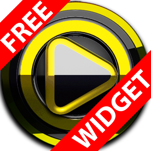 Poweramp widget BLACK YELLOW icon