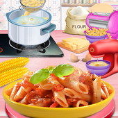 White Sauce Pasta Creamy Recipe-Cooking in Kitchen icon