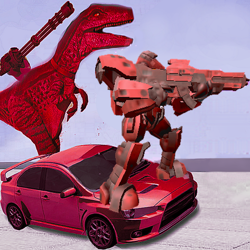 Fire Dinosaur Robot Car Transf icon