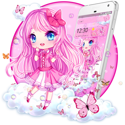 Cute Pink Lovely Girl Theme icon