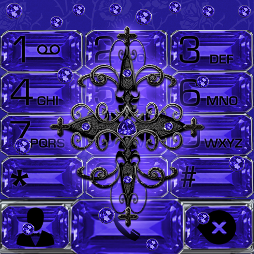 Blue Gothic Cross Dialer theme icon