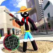 Stickman Rope Hero Crime Mafia Simulator 2019 icon