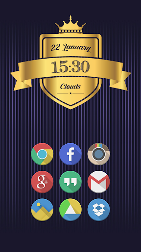 Golden Clocks - Zooper Widget screenshot 1