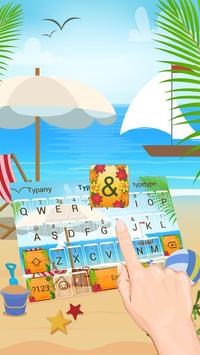 Summer Time on Beach Theme&Emoji Keyboard screenshot 1