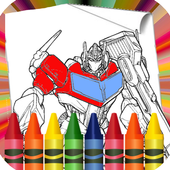 Robot Transform Coloring Pages games free icon