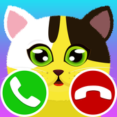 fake call talking cat game icon